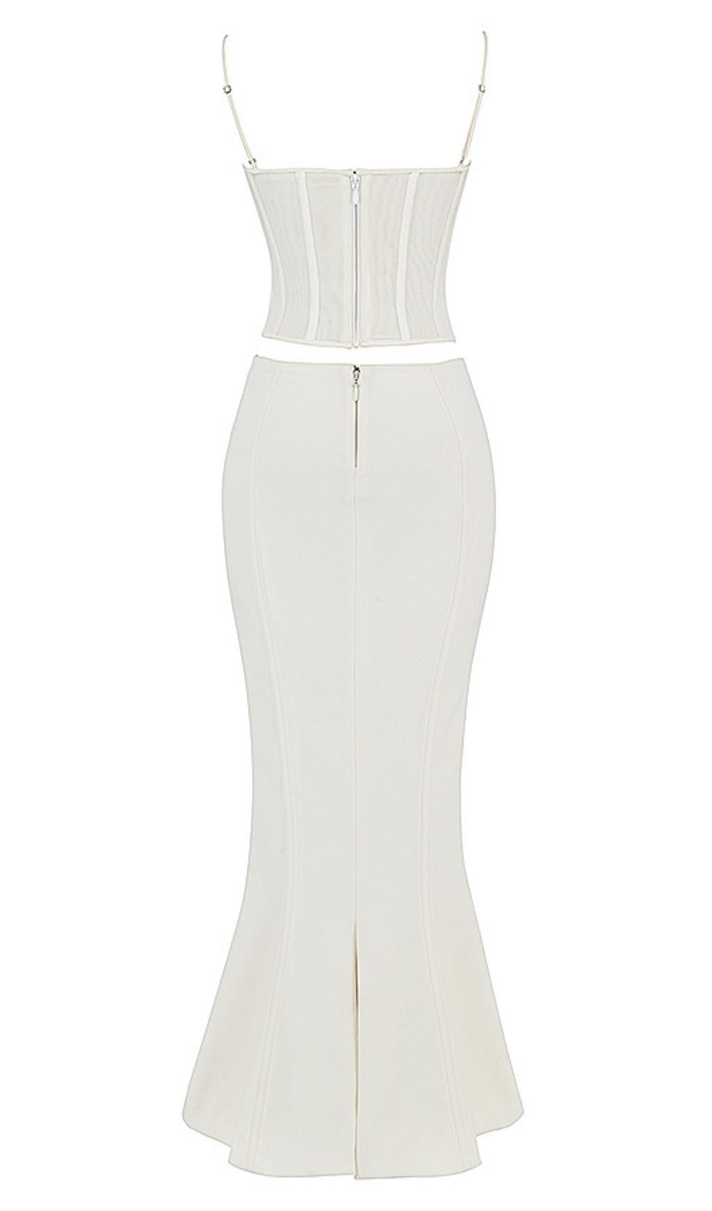 CORSET MAXI DRESS IN WHITE