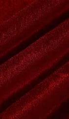 RED VELVET PLUNGE MINI DRESS