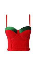 XMAS - RED VELVET CORSET