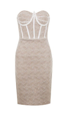 WHIRE LACE CROSET DRESS