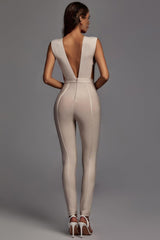 INGRID BANDAGE NUDE JUMPSUIT