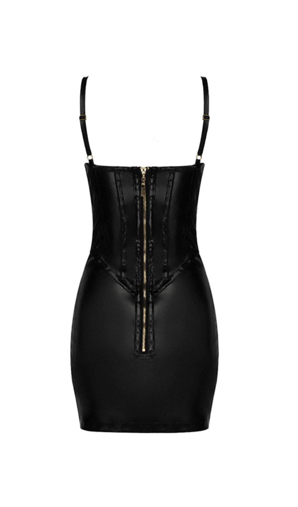 Corset Leather Sling Dress