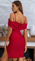 Pleated bandage dress