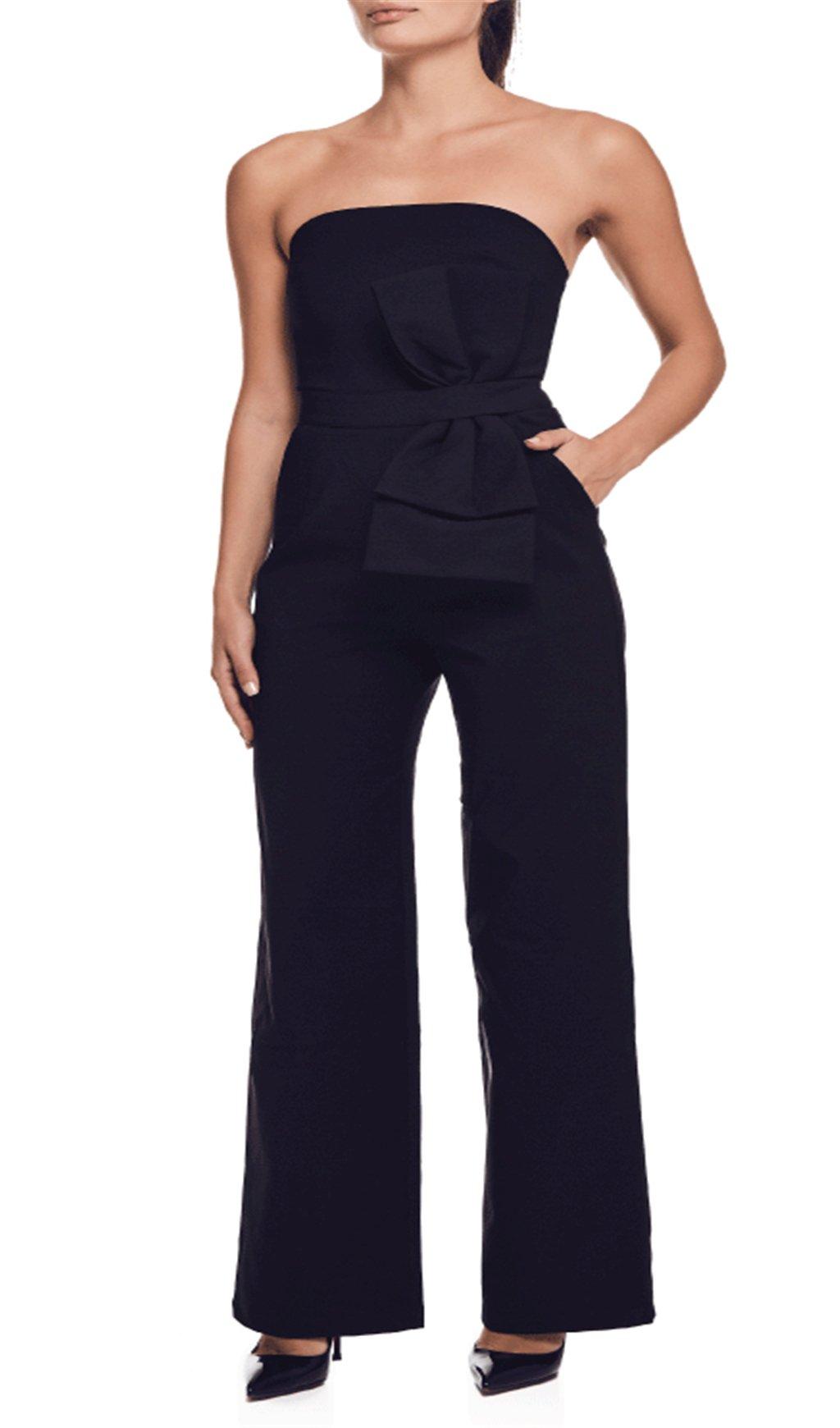 BOWKNOT HIGH WAIST SLIM FIT JUMPSUIT