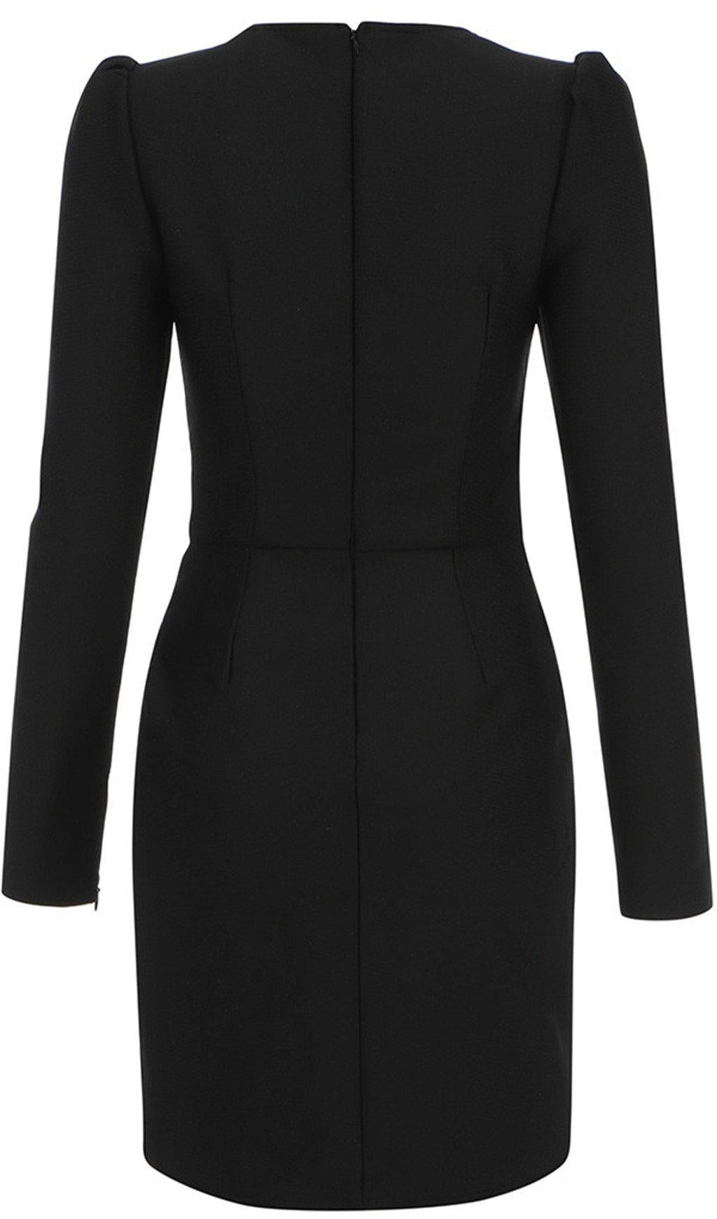 BLACK MESH BANDAGE DRESS