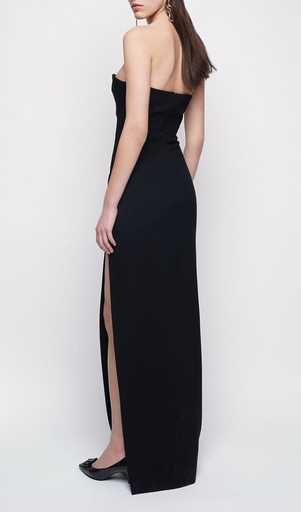 THEODORA BLACK MAXI BANDAGE DRESS