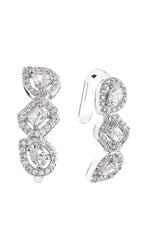 NON-PIERCER GEOMETRIC ZIRCON EAR CLIPS