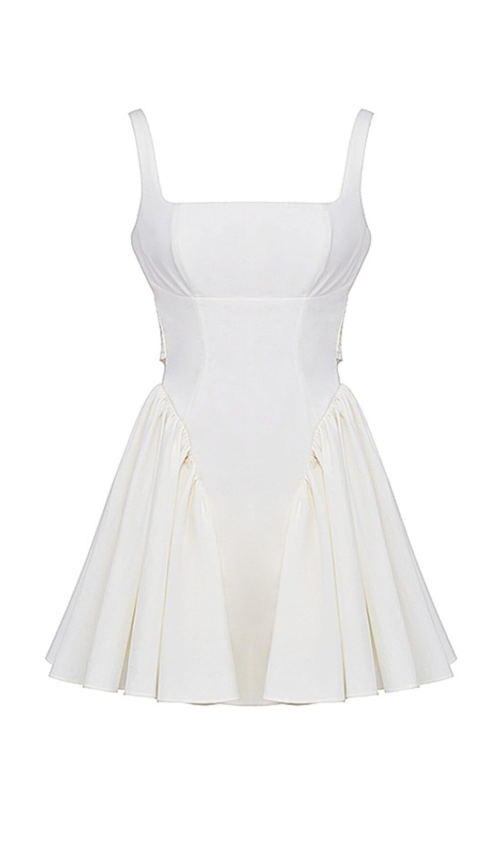 IVORY BOW MINI DRESS