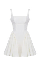 IVORY BOW MINI DRESS