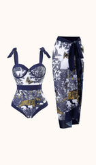 Tau Printed Swimwear Two Piece Set