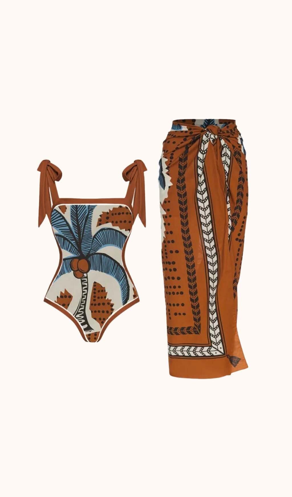 Annaka Printed Swimwear Two Piece Set