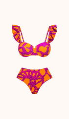 Salem Ruffle Printed Bikini Two Piece Set