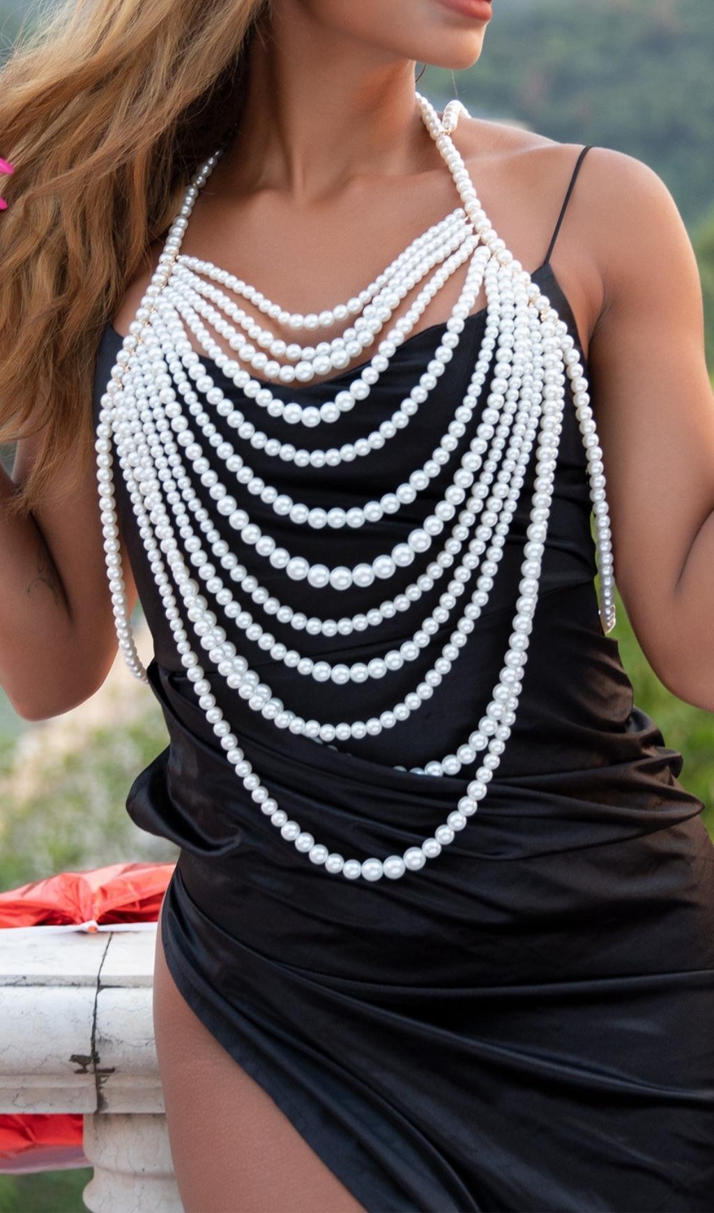 WHITE PEARL SHAWL TOP