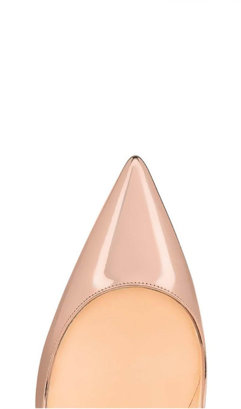 ROSE GOLD STILETTO HIGH HEEL SHOES