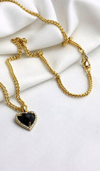 18K GOLD HEART SHAPED NECKLACE