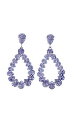 SILVER DIAMANTE TEARDROP EARRINGS