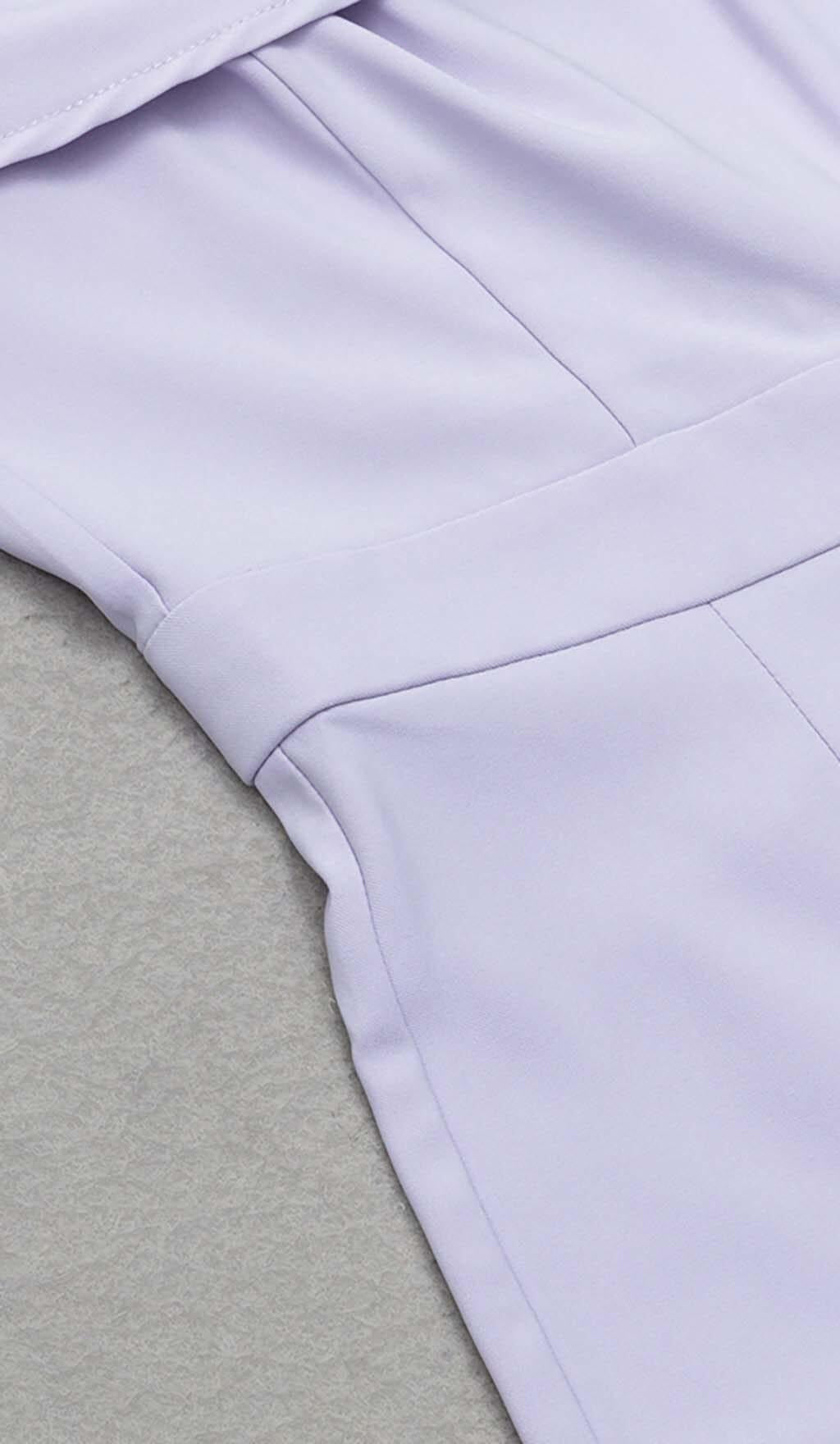 ASYMMETRICAL ONE SHOULDER JUMPSUIT IN LILAC