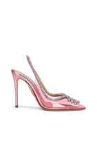 CRYSTAL CUTOUT EMBELLISHED PUMPS IN PINK