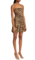 LEOPARD OUT STRAPPY MINI DRESS