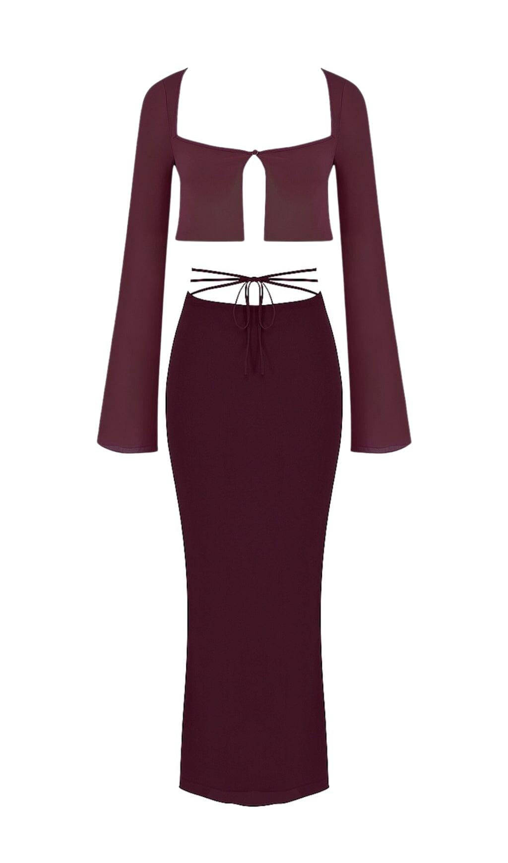 PRUNE CUTOUT SWIMSUIT