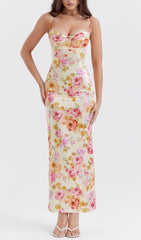 IVORY FLORAL MAXI DRESS