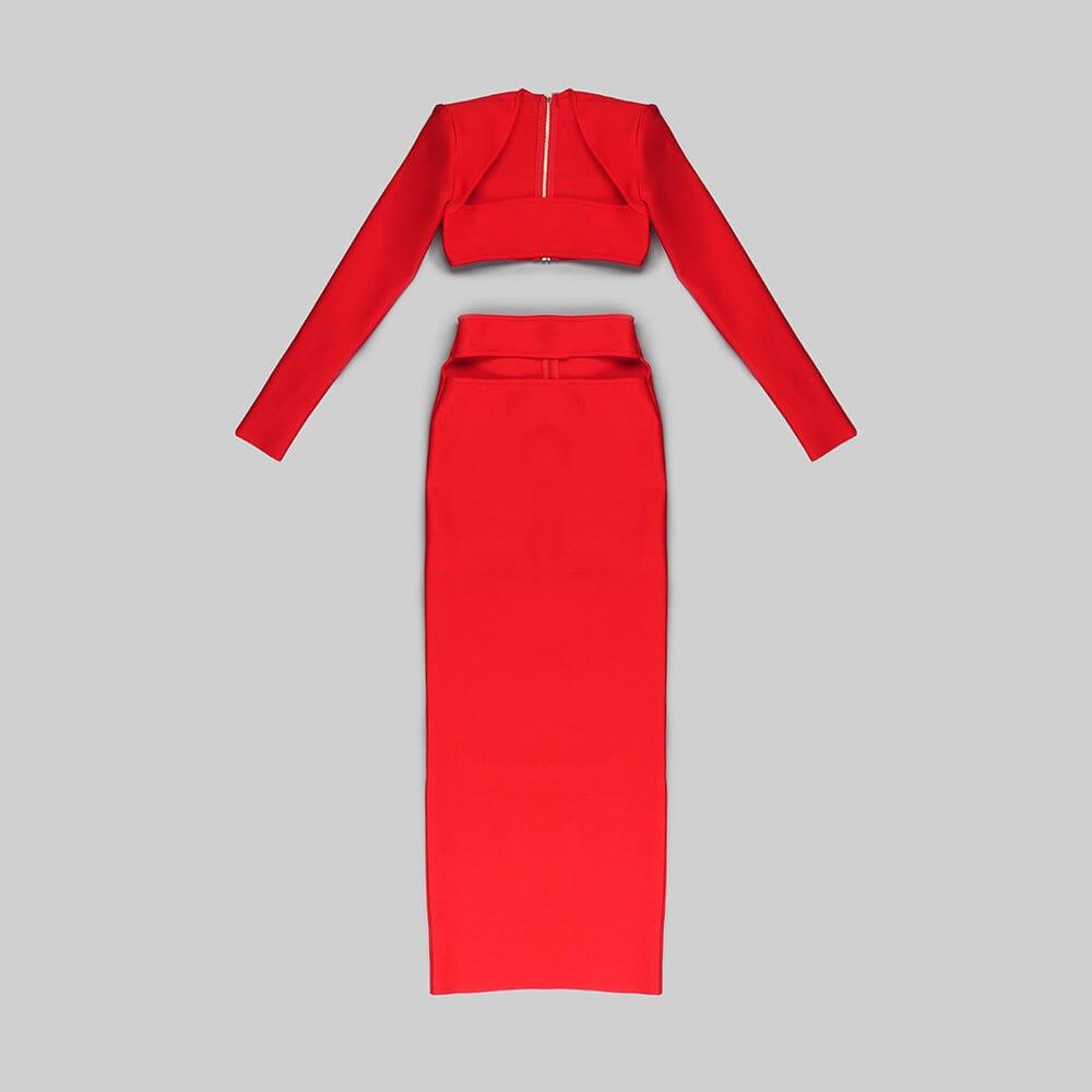 RED TWO PIECES BANDAGE SET