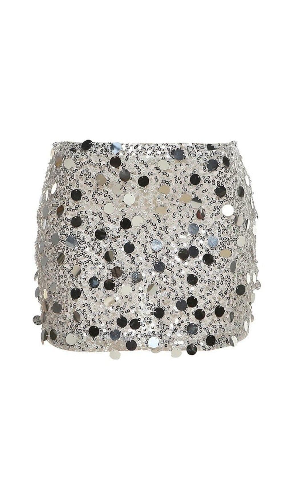 LOW RISE SEQUIN MINI SKIRT