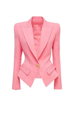 SINGLE-BREASTED SHORT JACKET IN PINK