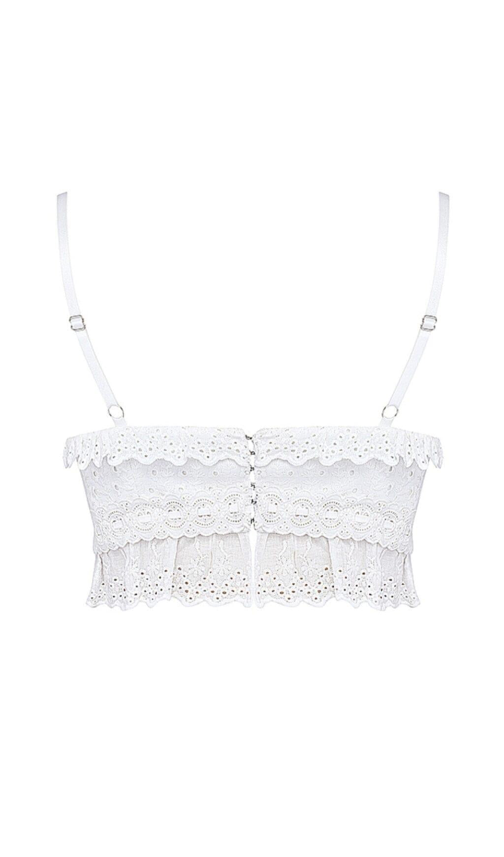 WHITE BRODERIE ANGLAIS BRALETTE TOP