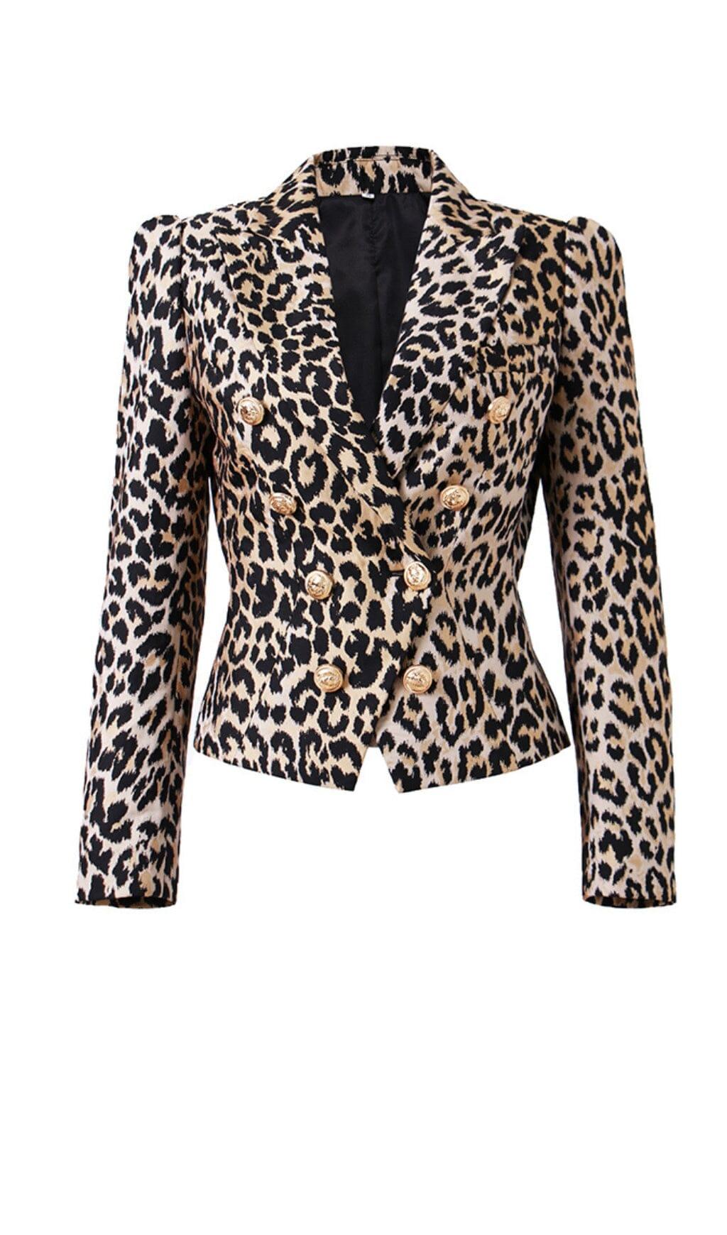 LEOPARD BREAST JACQUARD JACKET