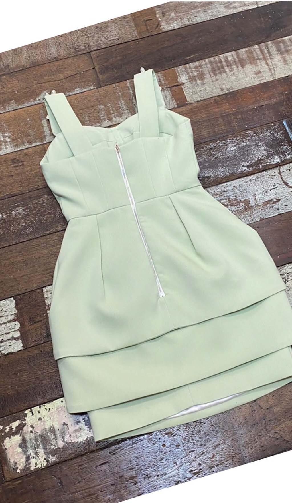 CRYSTAL STRAPPY MINI DRESS IN MINT