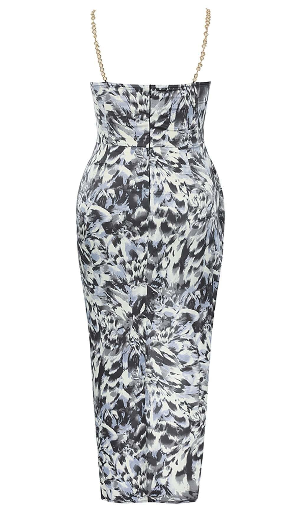 PLUS SIZE ALLOVER PRINT CAMI MIDI DRESS