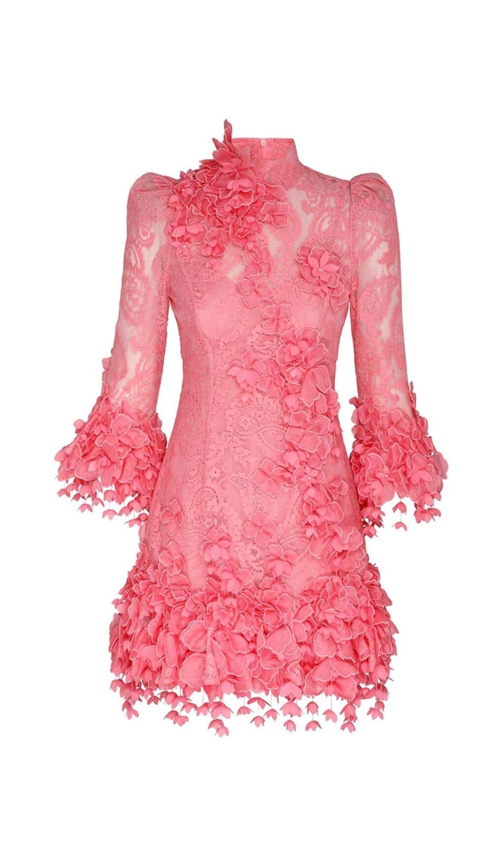 HIGH TIDE LACE MINI DRESS IN RED