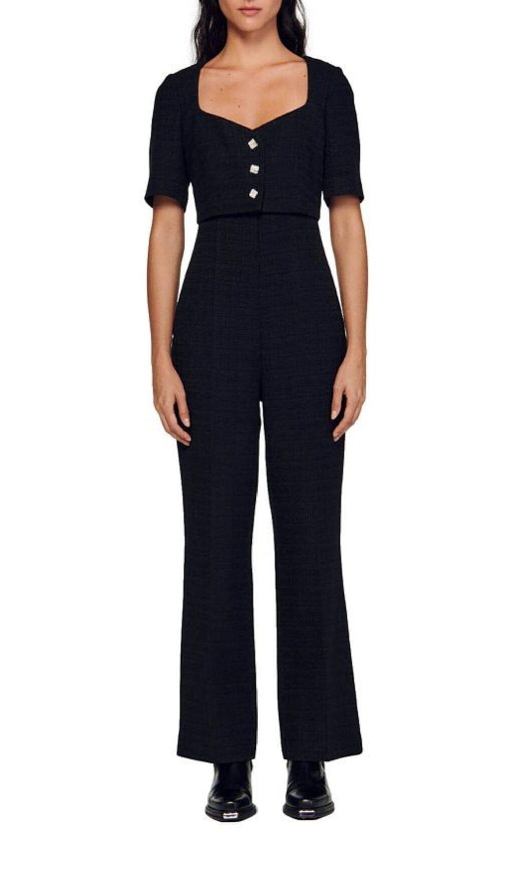 TERRENAS TWEED JUMPSUIT