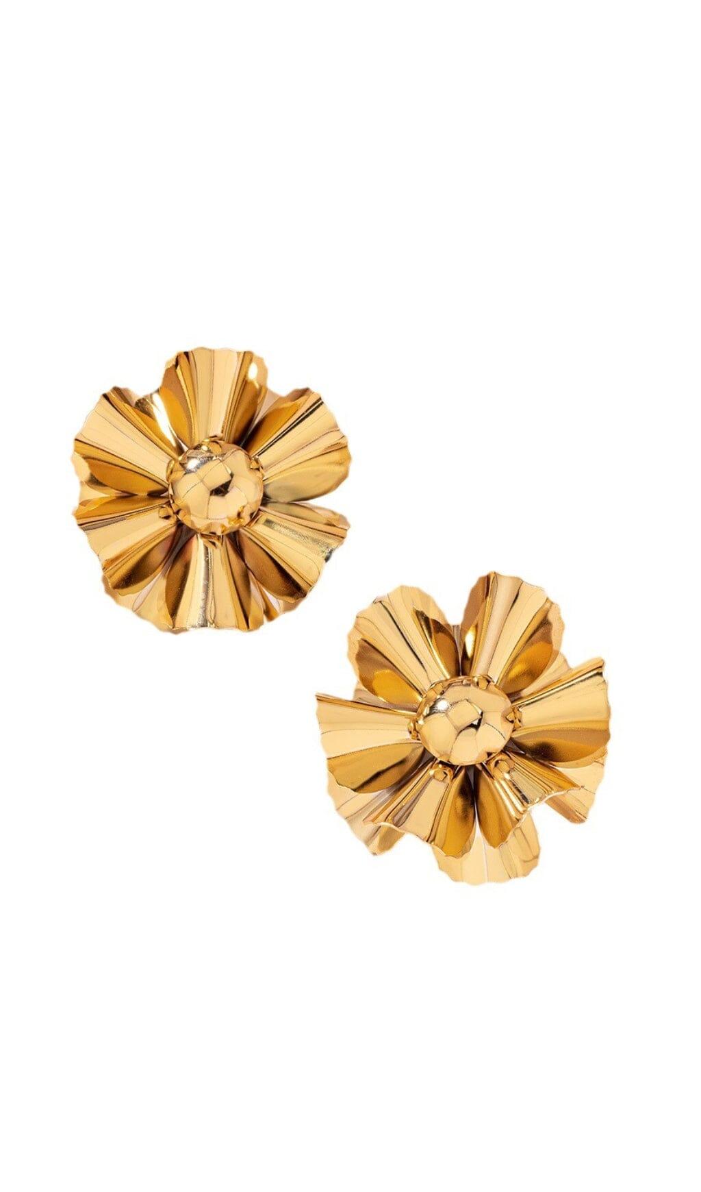 METAL FLOWER EARRINGS