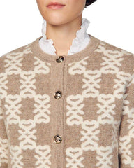 MONO JACQUARD COAT CARDIGAN