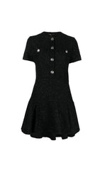 FLARED TWEED MINI DRESS