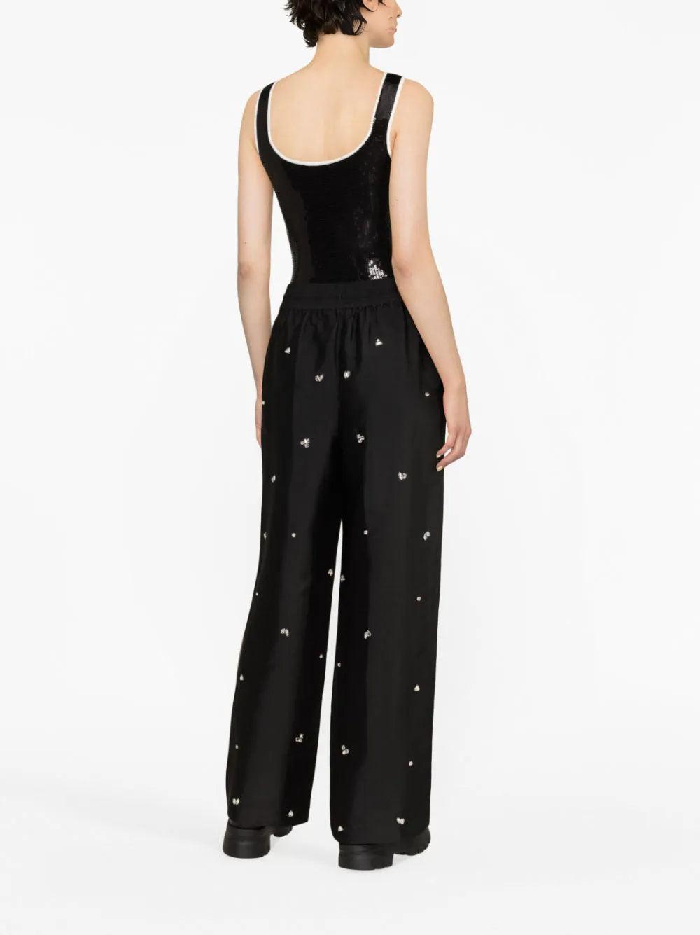 OVERSIZED EMBELLISHED TAFFETA PANTS