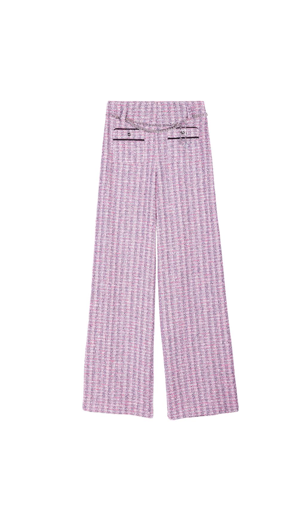 PINK WIDE LEG PANTS