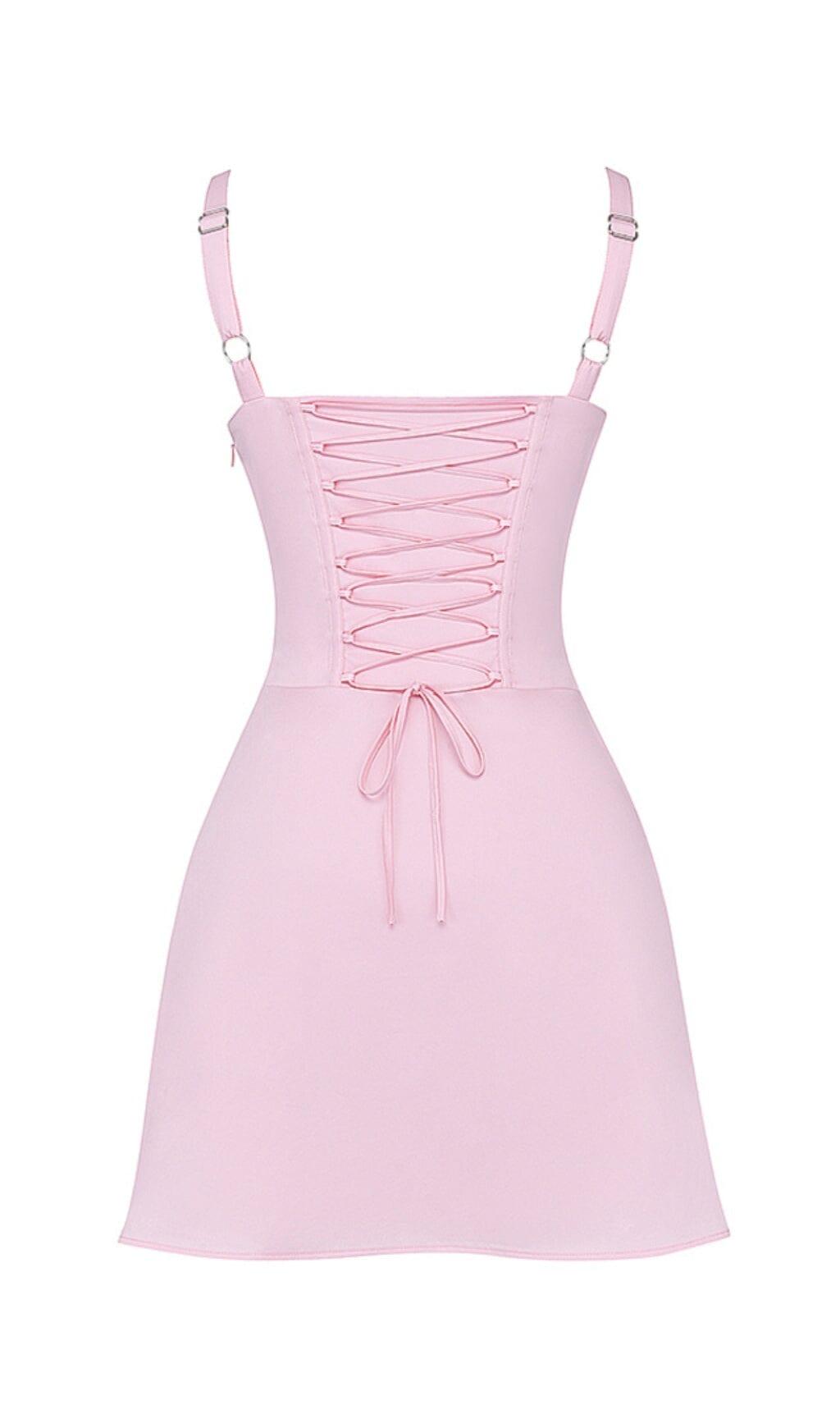 PINK CORSET MINI DRESS