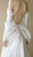 HALTER AND LARGE BOW SHOULER DRESS IN WHITE