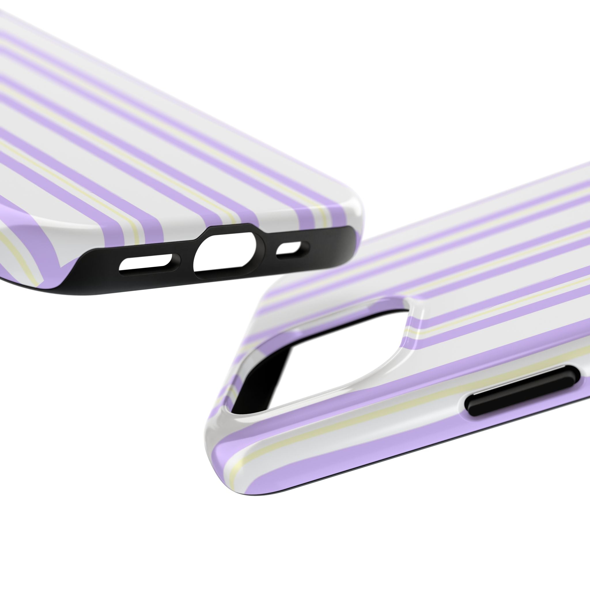 Purple & Yellow Striped iPhone Case