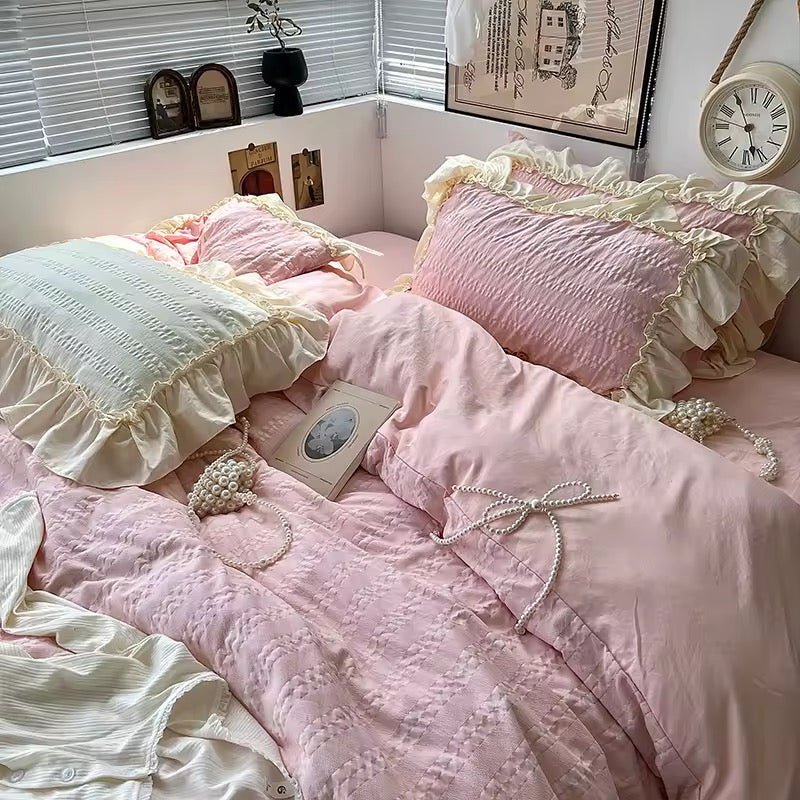 Korean Princess Ruffle Bedding Set