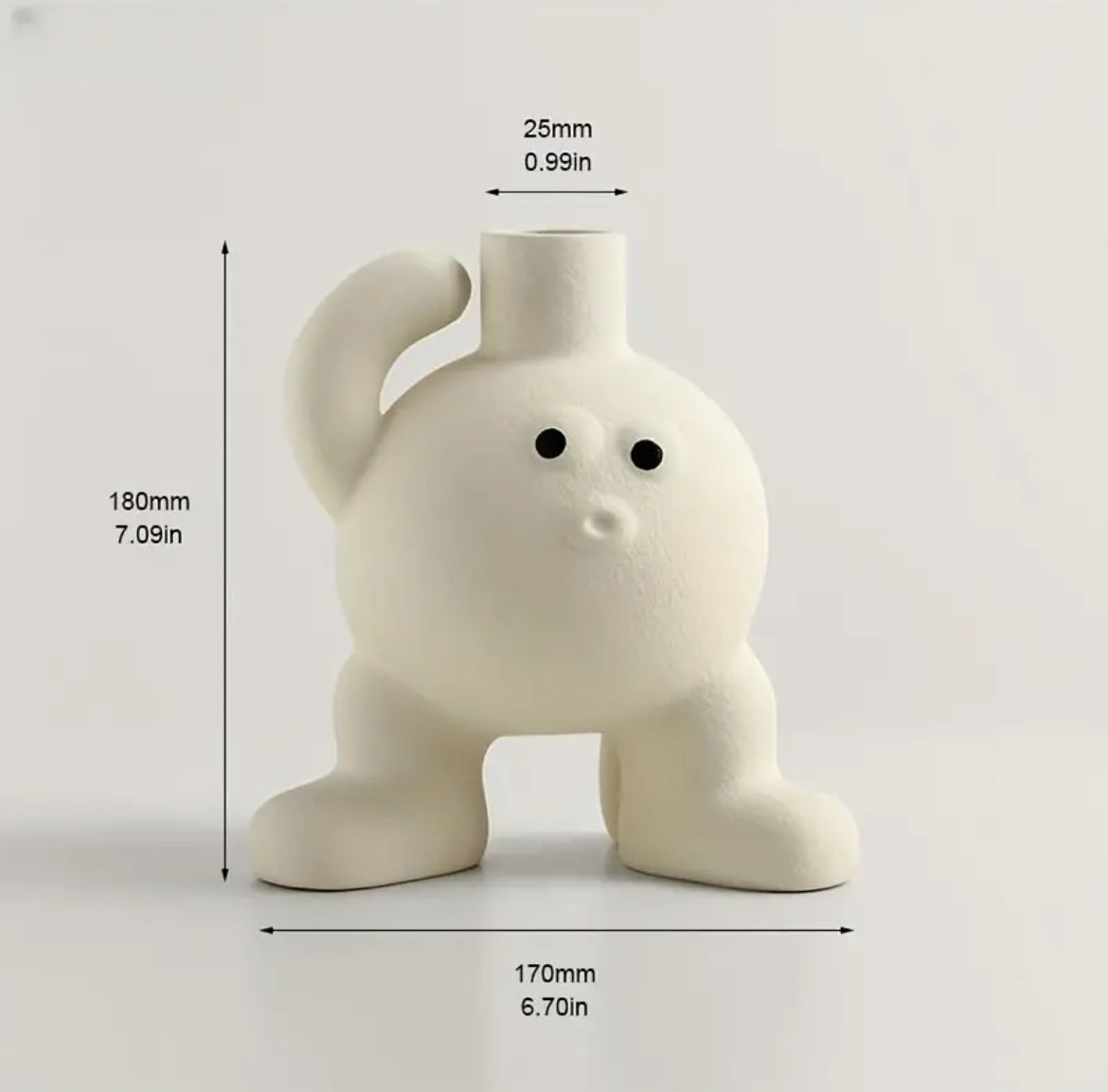 White Ceramic Art Vase