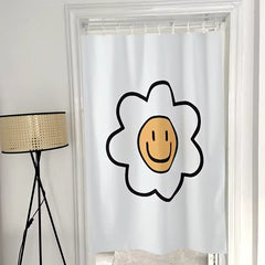 Pastel Half Curtains for Bedroom