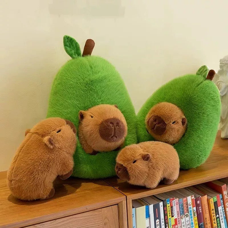 Avocado Capybara Plush Toy