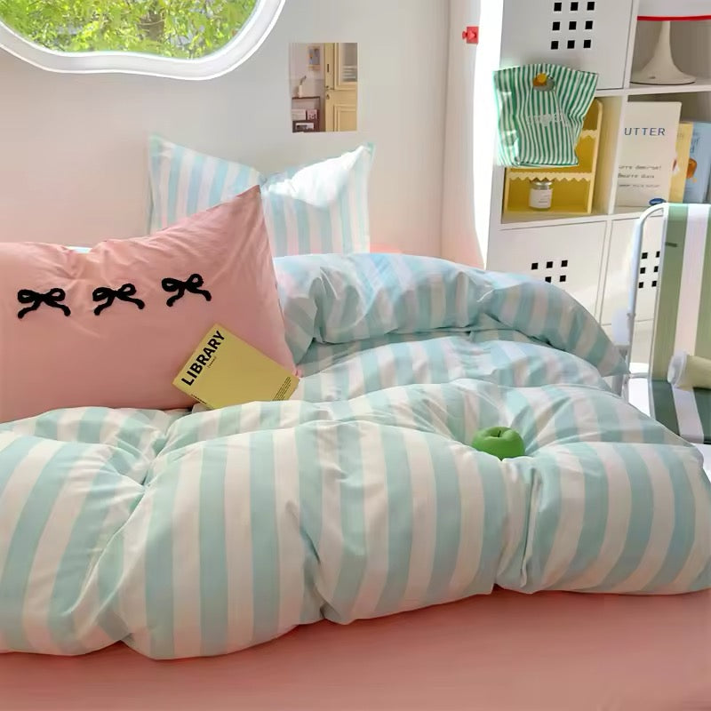 Pastel Stripe Bedding Set