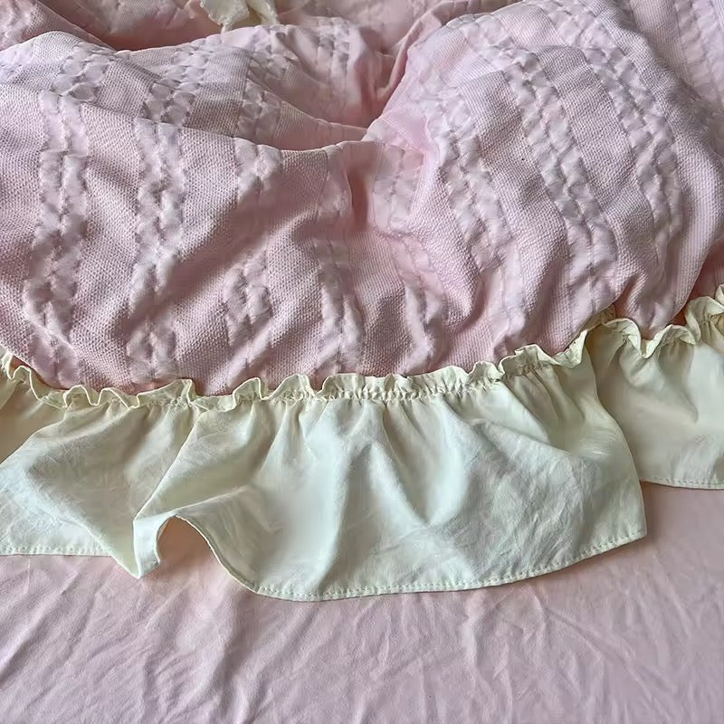 Korean Princess Ruffle Bedding Set