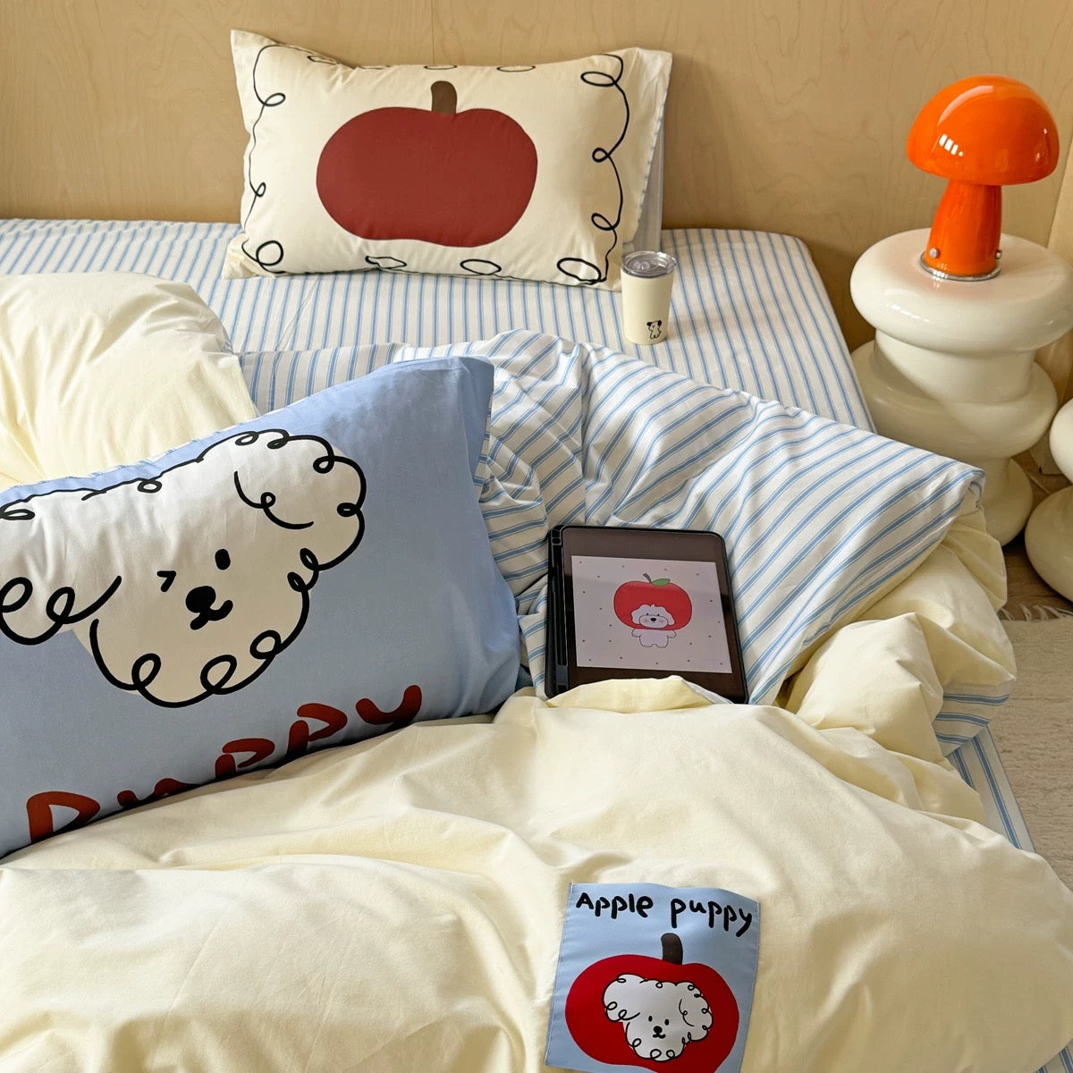 Cute Puppy Cotton Bedding Set