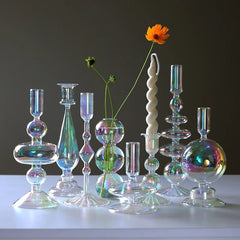 Taper Glass Candlestick Holder